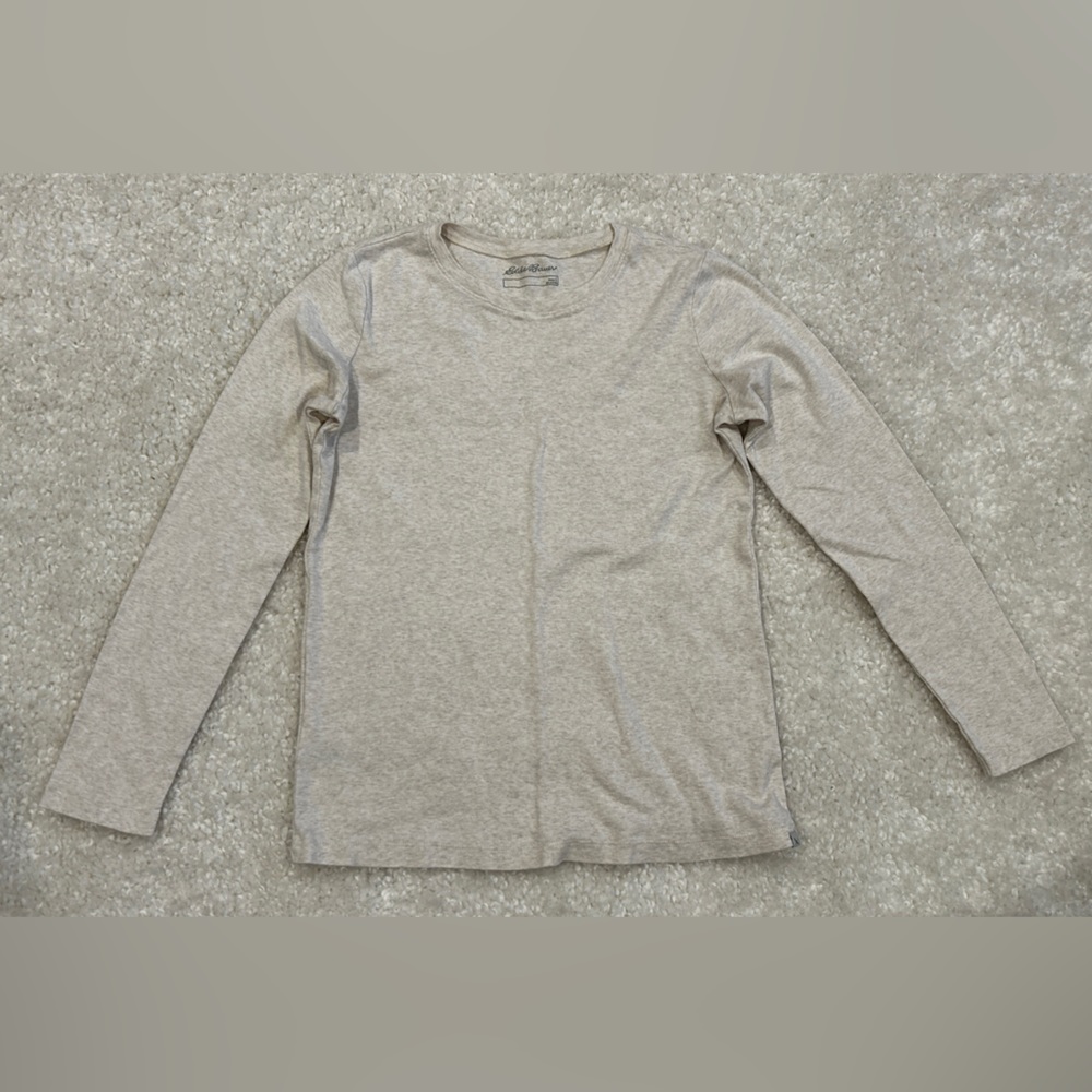Eddie Bauer Cream Long Sleeve Shirt